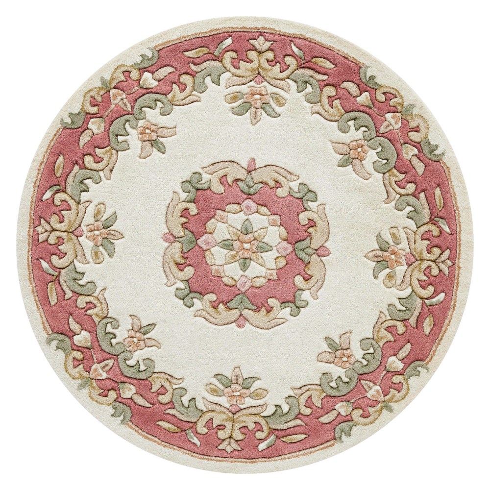 Royal Aubusson Circular rugs in Rose Cream